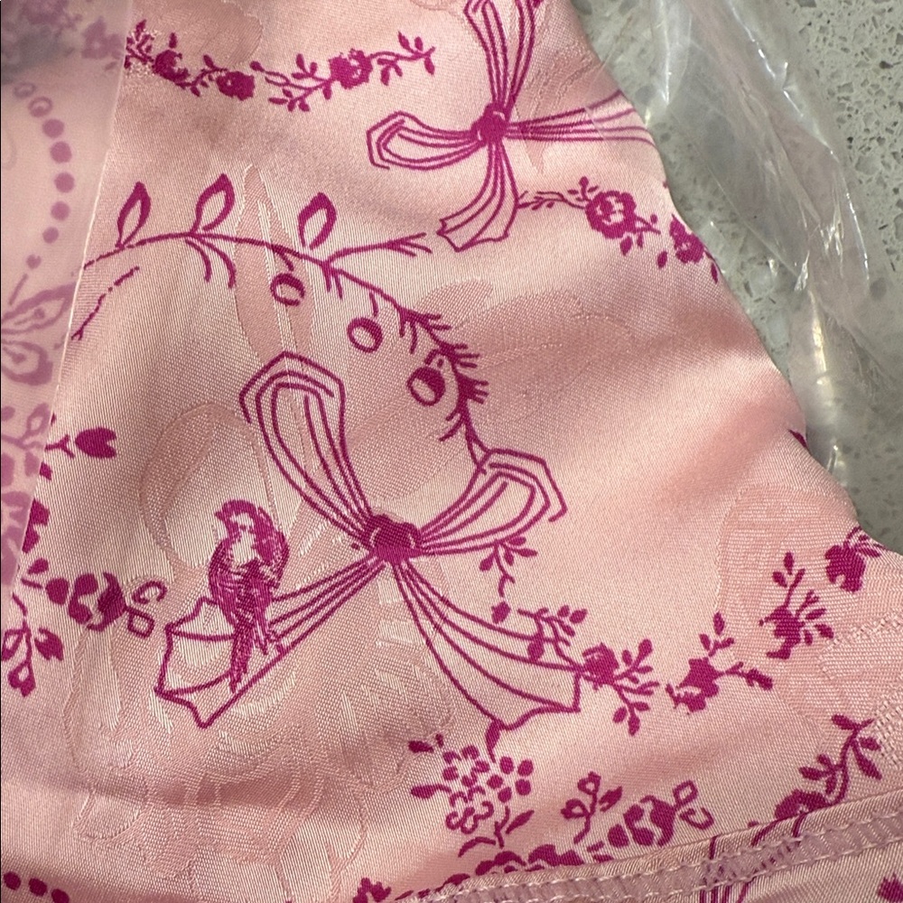 Free People Pink Patterned Women's Pajama Shorts Set - Picture 3 of 4